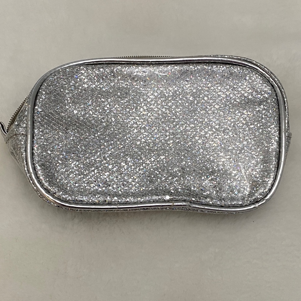 Silver Glitter Women's Cosmetic Bag